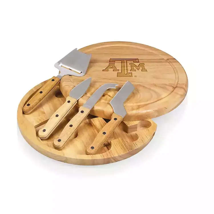 Serving & Entertaining-Kirklands Home Texas A&M University Cheese Board and Tool Set Tan