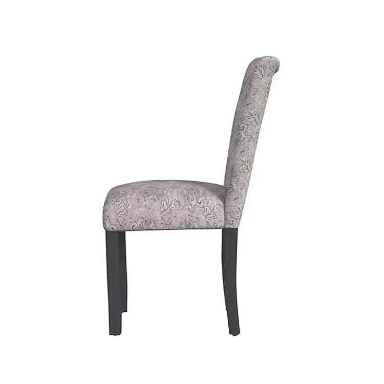 Dining Chairs-Kirklands Home Floral Parsons Dining Chairs, Set of 2 Gray
