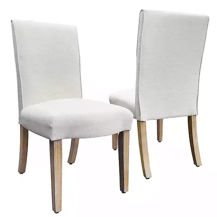Dining Chairs-Kirklands Home Cream washed Dining Chairs, Set of 2 White