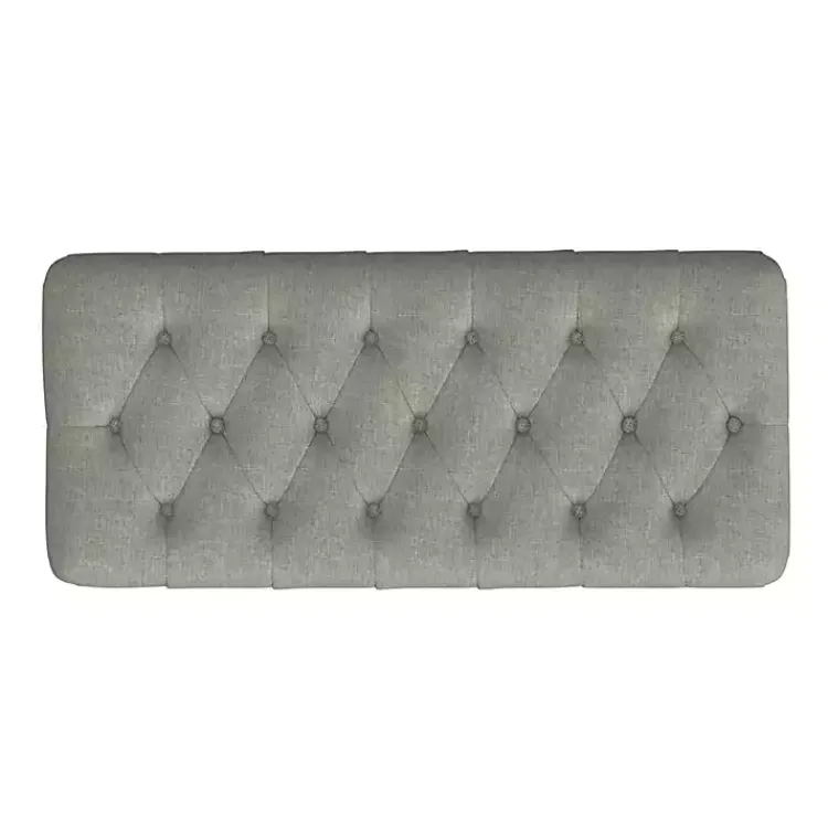 Benches & Ottomans-Kirklands Home Tufted Upholstered Storage Bench Gray