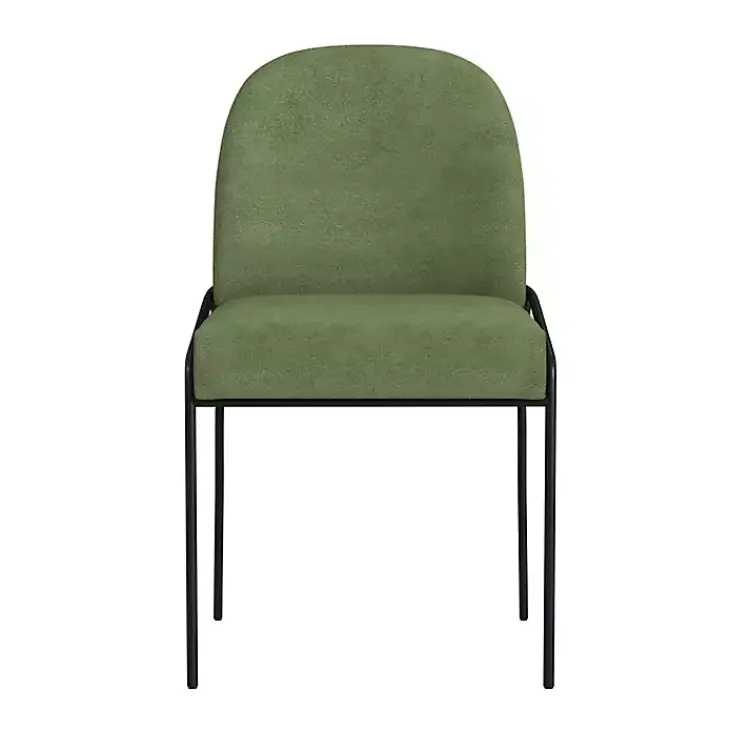 Dining Chairs-Kirklands Home Moss Velvet Metal Dining Chair Green