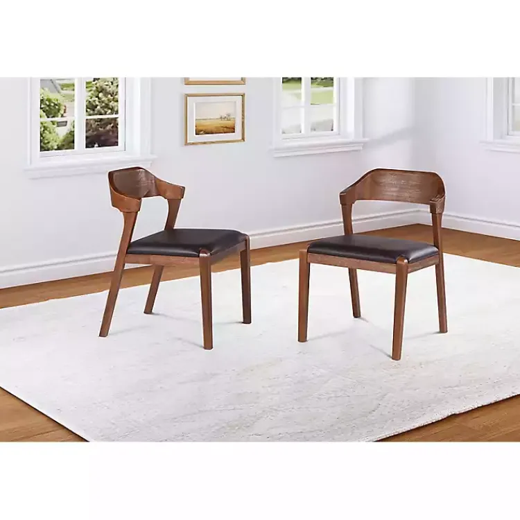Dining Chairs-Kirklands Home Chestnut Ramus Dining Side Chairs, Set of 2 Brown