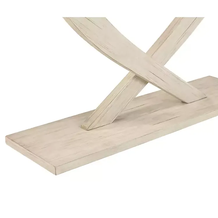 Console Tables-Kirklands Home washed Ramus Console Table White