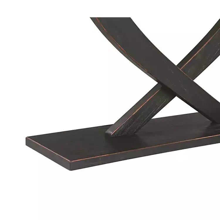 Console Tables-Kirklands Home Charcoal Ramus Console Table Black