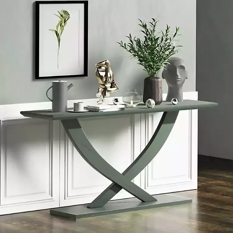 Console Tables-Kirklands Home Spanish Moss Ramus Console Table Green