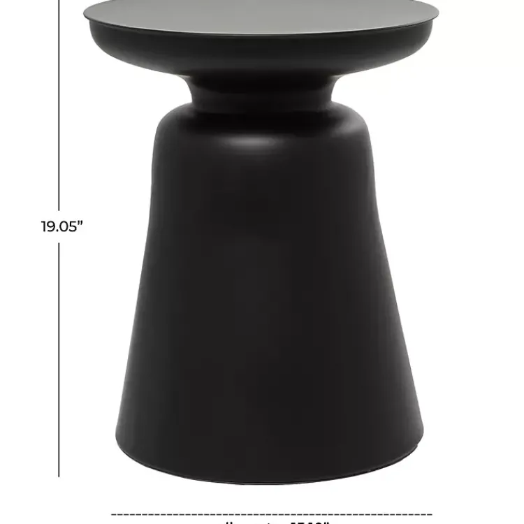 Accent & End Tables-Kirklands Home Metal Bell Shaped Accent Table Black