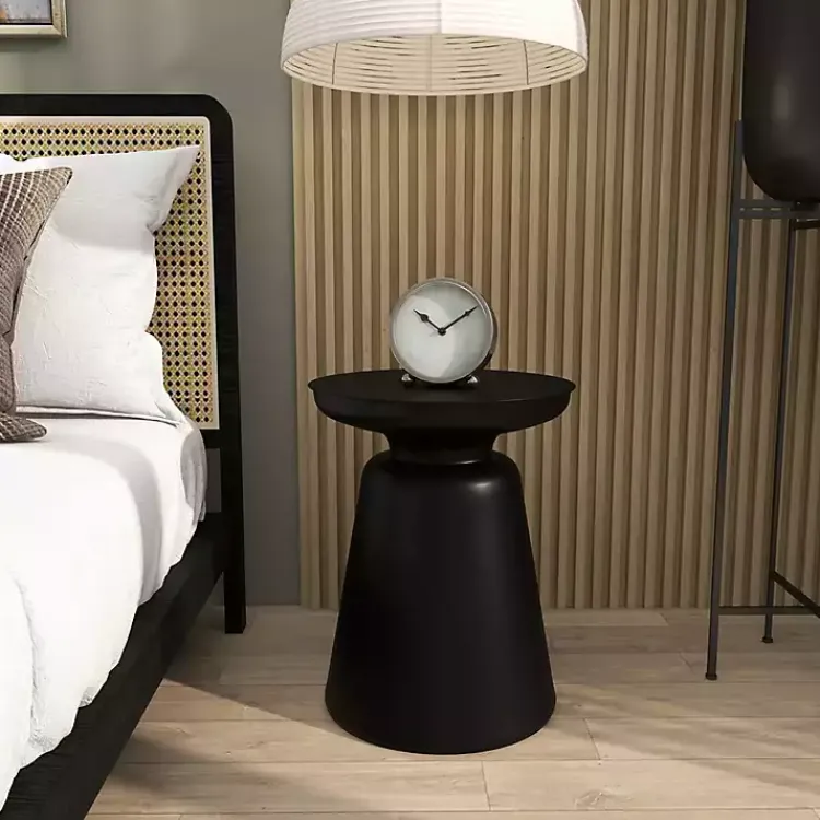 Accent & End Tables-Kirklands Home Metal Bell Shaped Accent Table Black