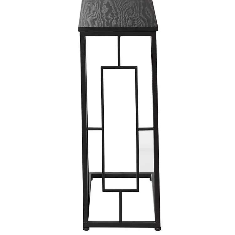 Accent & End Tables-Kirklands Home Dark Metal C-Shaped Accent Table Brown