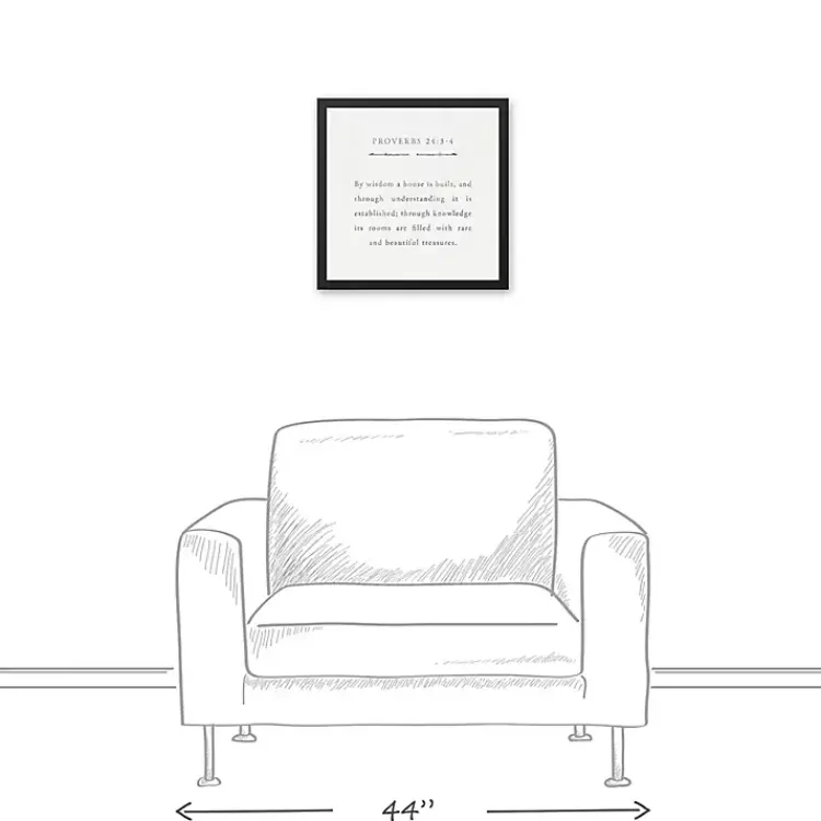 Wall Quotes & Signs-Kirklands Home Proverbs Black Framed Canvas Art Print