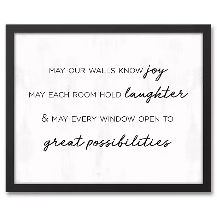 Wall Quotes & Signs-Kirklands Home Home Wishes Black Framed Canvas Art Print