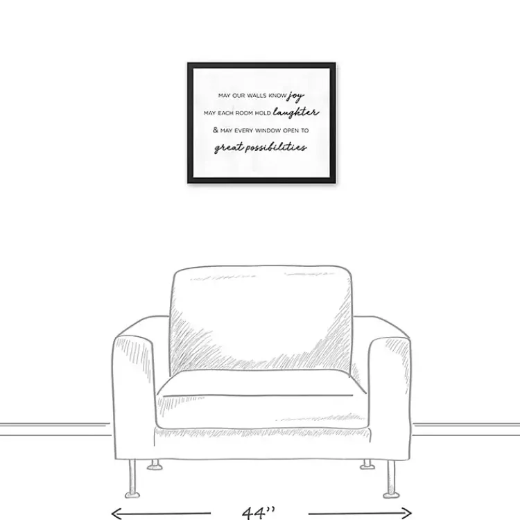 Wall Quotes & Signs-Kirklands Home Home Wishes Black Framed Canvas Art Print