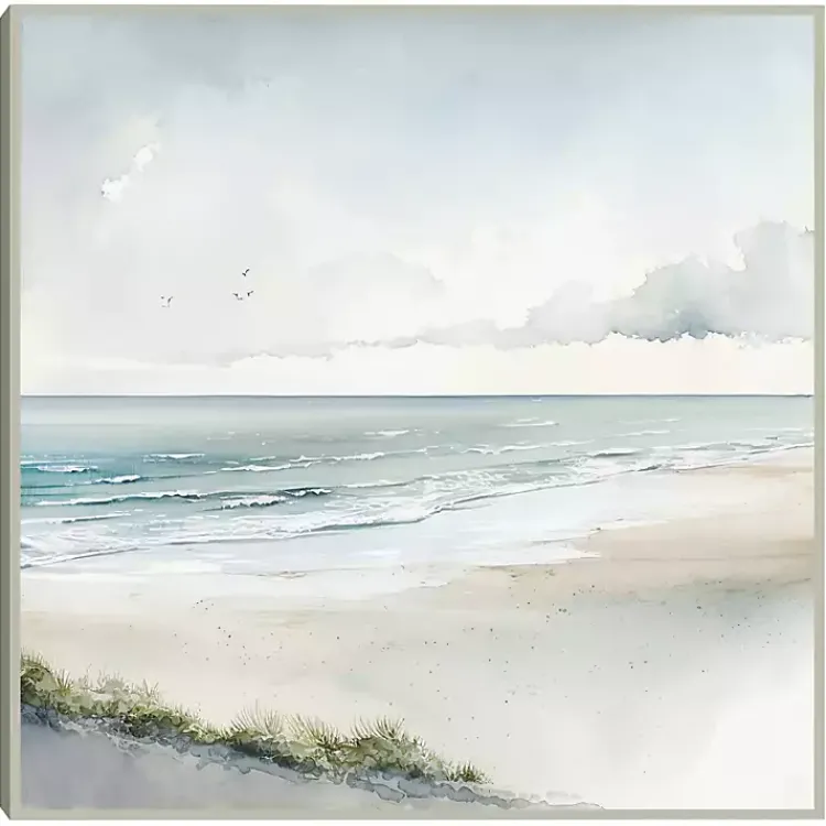 Canvas Art-Kirklands Home Soft Coastal I Framed Canvas Art Print Blue