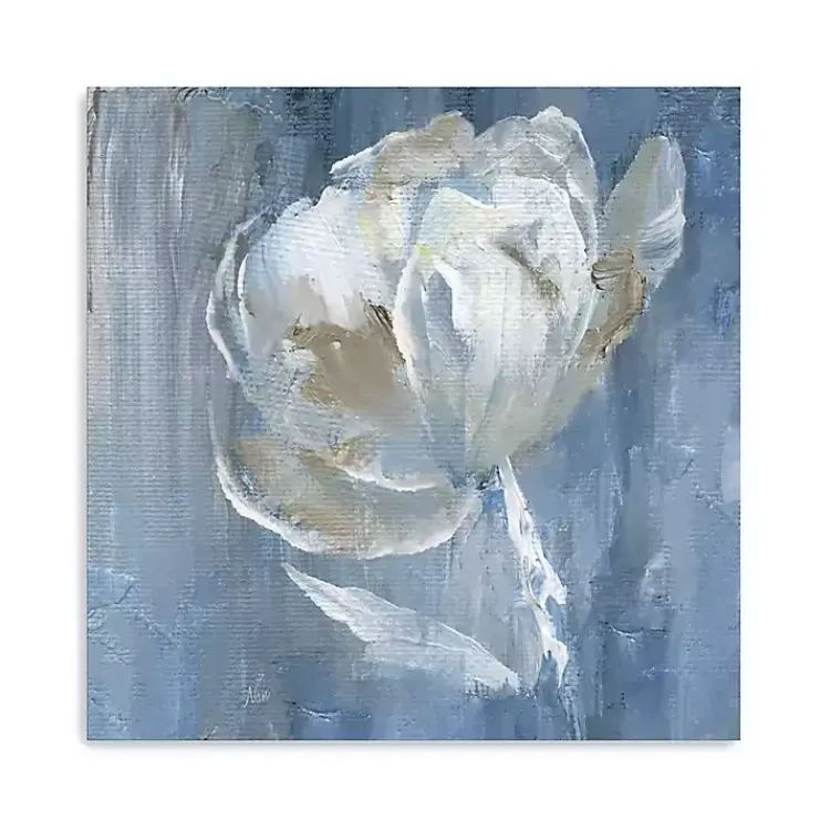 Canvas Art-Kirklands Home White on Blue Canvas Art Print, 40x40 in.