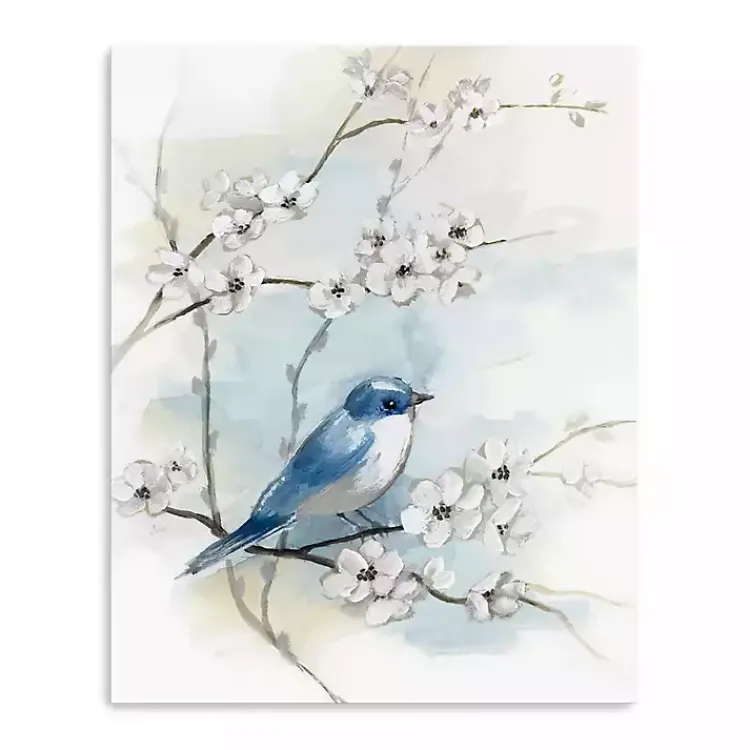 Canvas Art-Kirklands Home Blossoms & Bluebird I Canvas Art Print, 16x20 in.