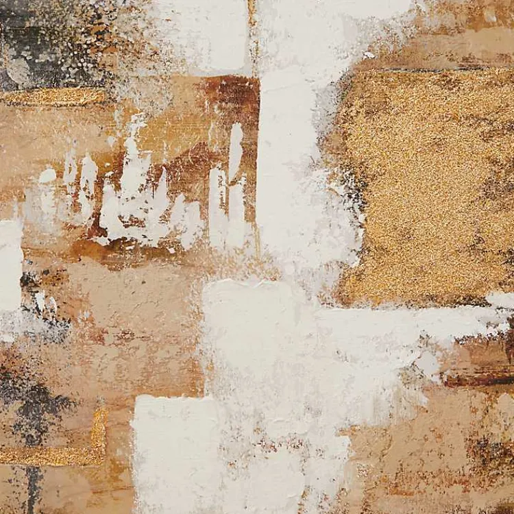 Canvas Art-Kirklands Home Abstract Gold Framed Canvas Art Print