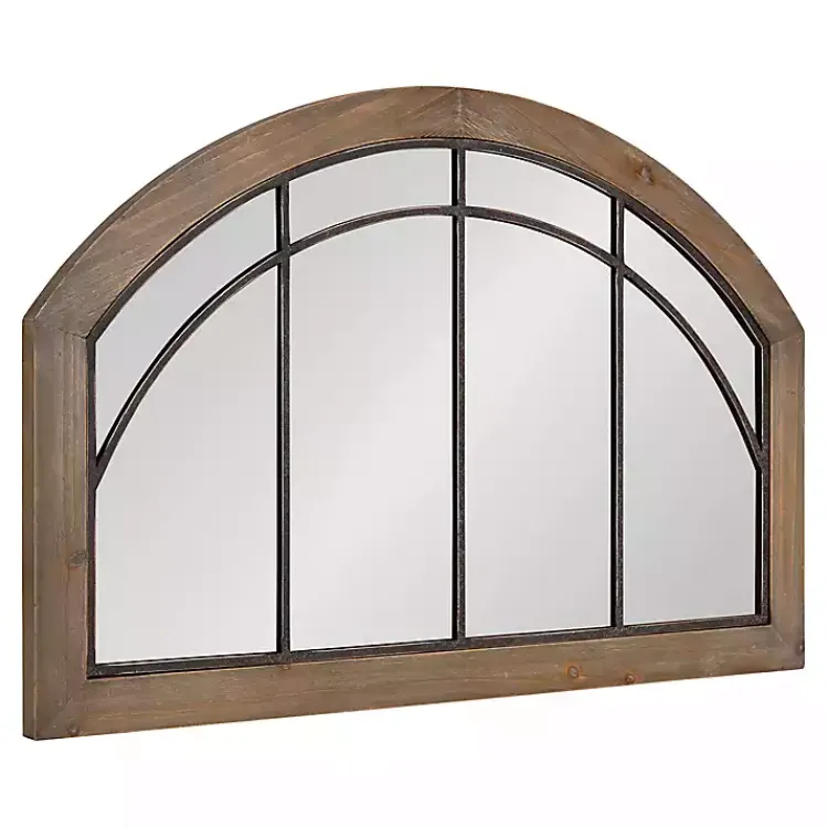 Decorative Mirrors-Kirklands Home Rustic Arch Holden Mirror Brown