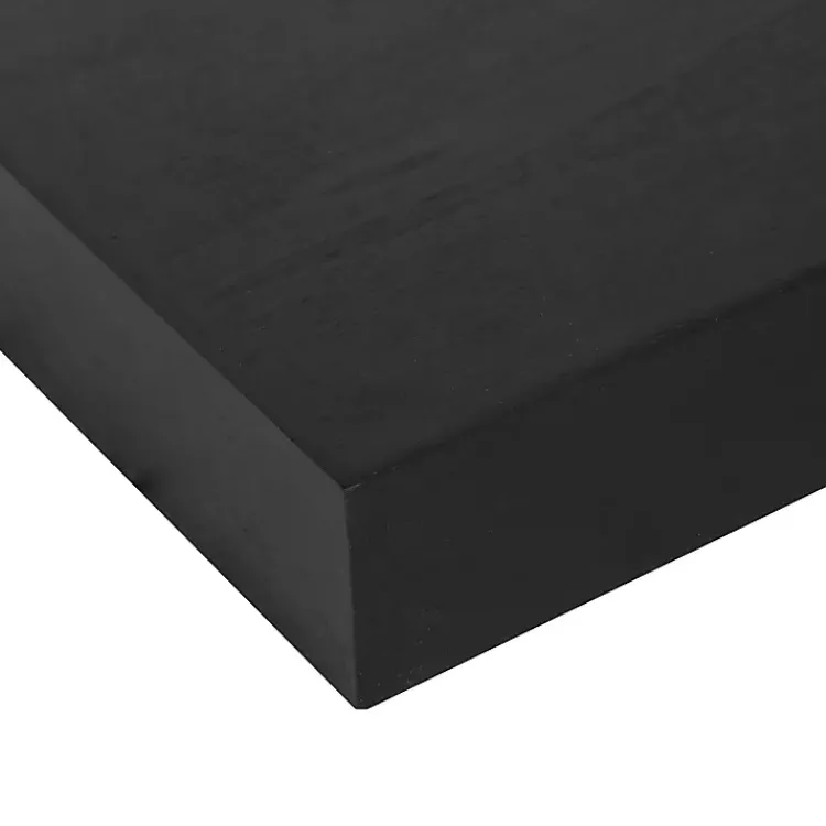 Shelves-Kirklands Home Black Wood 2-pc. Floating Shelves, 18 in.