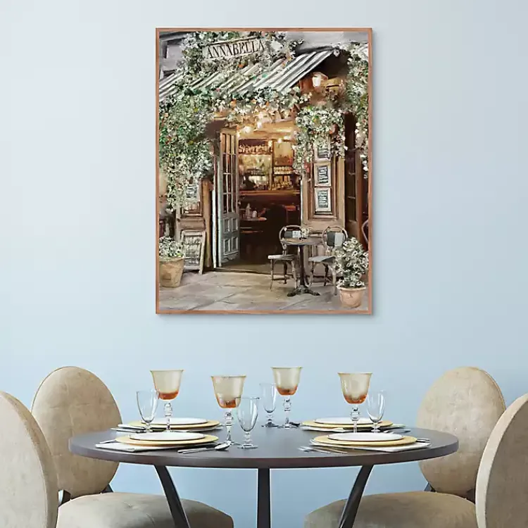Canvas Art-Kirklands Home Annabella Parisian Bistro Framed Canvas Art Print