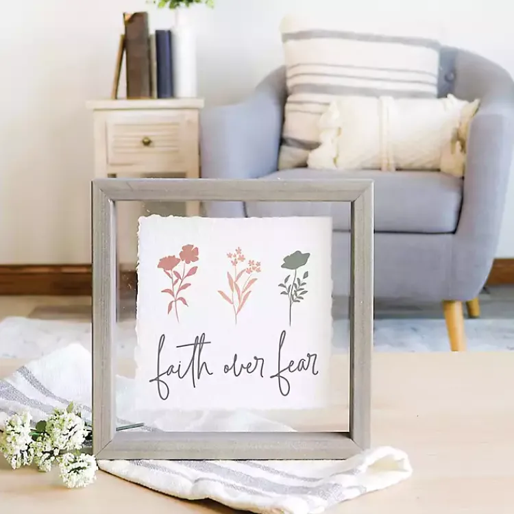 Wall Quotes & Signs-Kirklands Home Faith Over Fear Wall Plaque