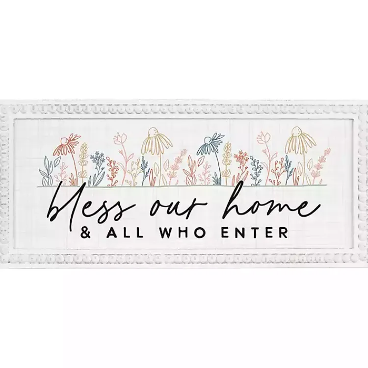 Wall Quotes & Signs-Kirklands Home Bless Our Home Wall Plaque