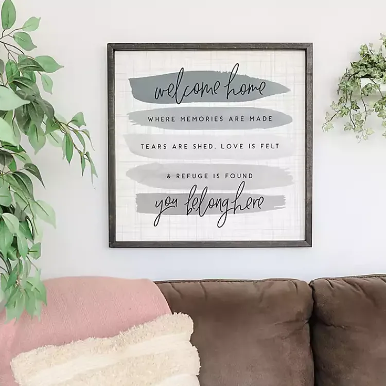 Wall Quotes & Signs-Kirklands Home You Belong Here Wall Plaque Gray