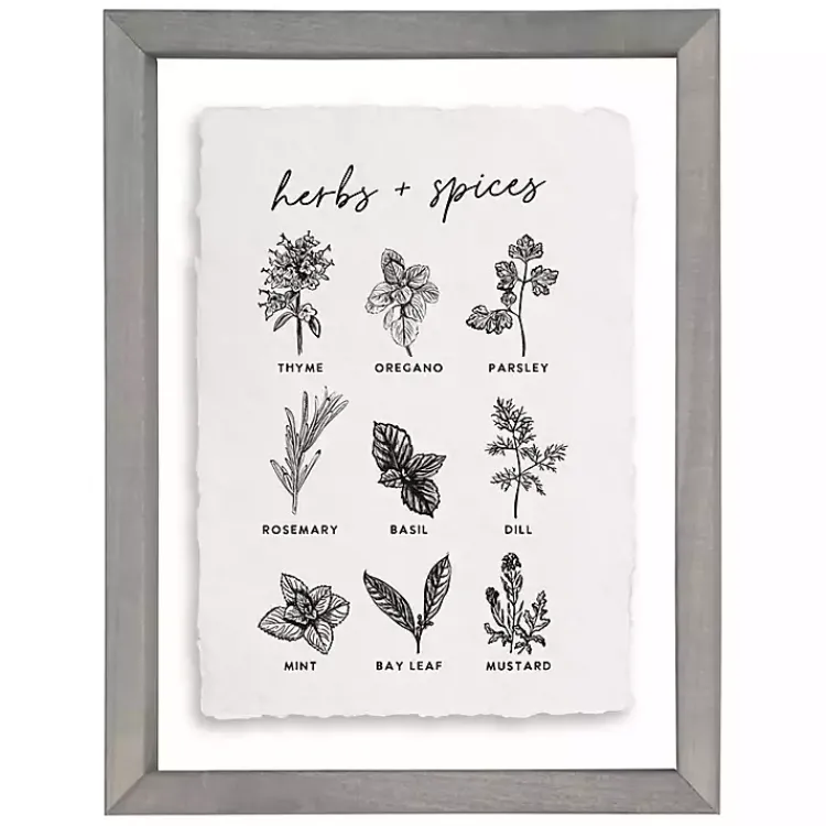 Wall Plaques-Kirklands Home Herbs and Spices Framed Wall Plaque