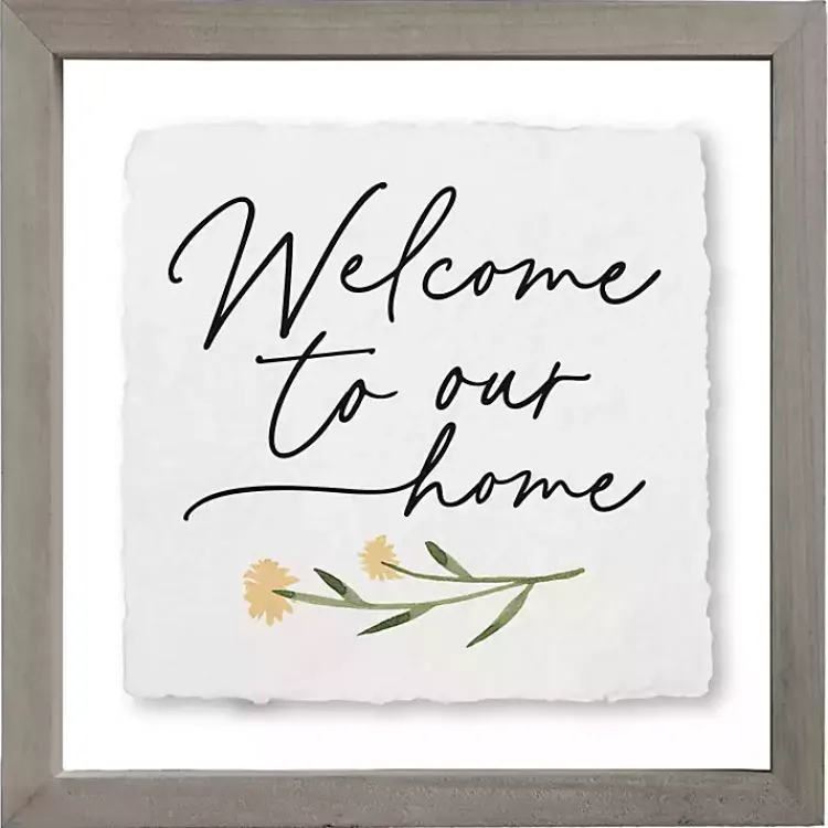 Wall Quotes & Signs-Kirklands Home Welcome to Our Home Framed Wall Plaque