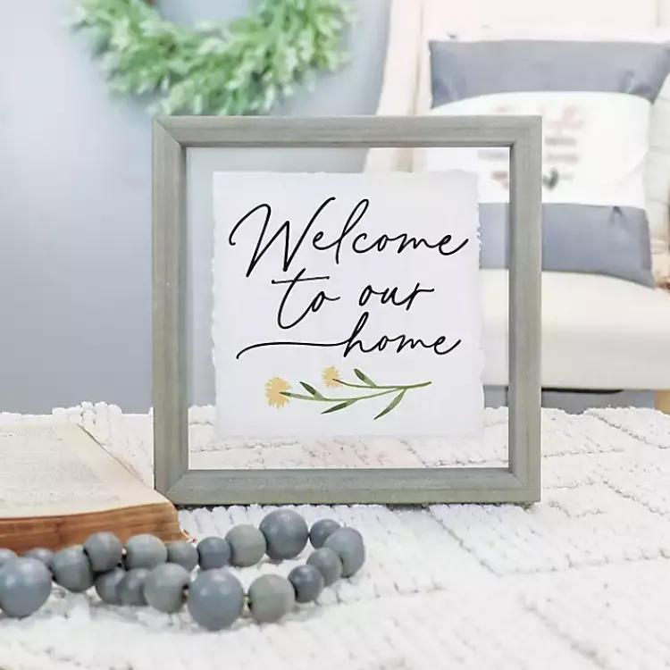 Wall Quotes & Signs-Kirklands Home Welcome to Our Home Framed Wall Plaque
