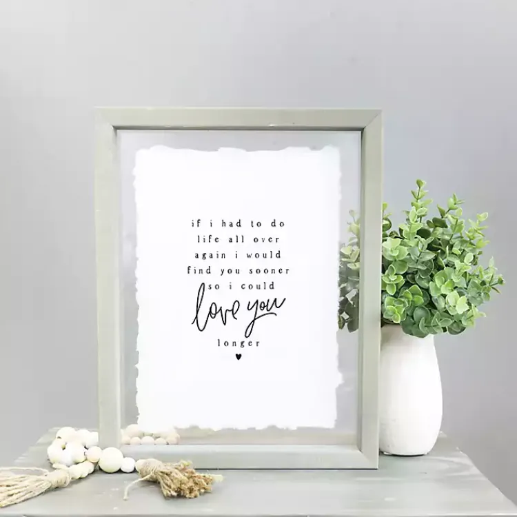 Wall Quotes & Signs-Kirklands Home Love You Longer Framed Wall Plaque