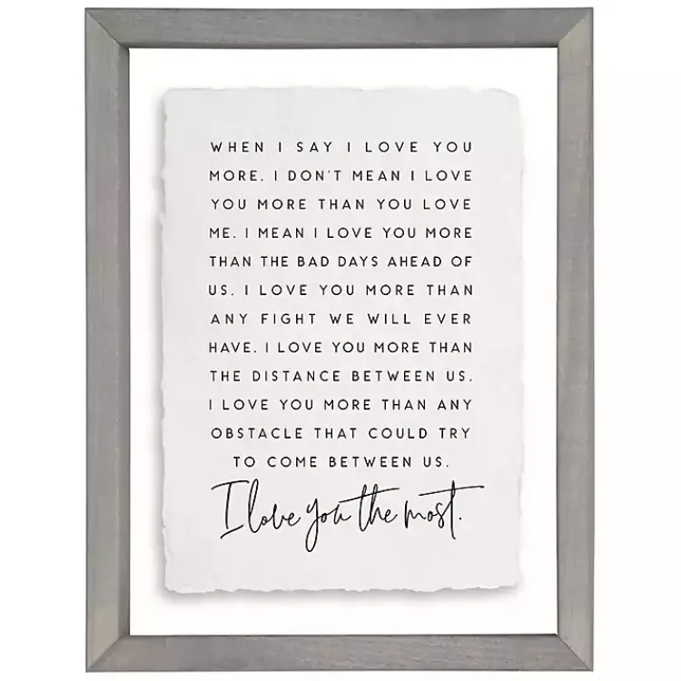 Wall Quotes & Signs-Kirklands Home I Love You Most Framed Wall Plaque