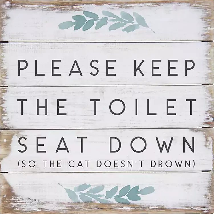Wall Quotes & Signs-Kirklands Home Keep the Seat Down Wall Plaque