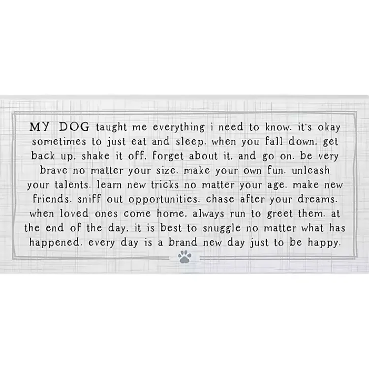 Wall Quotes & Signs-Kirklands Home My Dog Taught Me Everything Wall Plaque