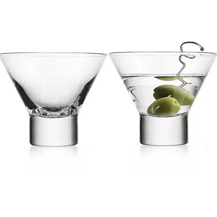 Glassware & Drinkware-Kirklands Home Stemless Martini Glasses, Set of 2 Clear