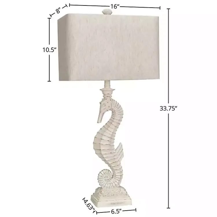 Table Lamps-Kirklands Home Seahorse Table Lamps, Set of 2 White