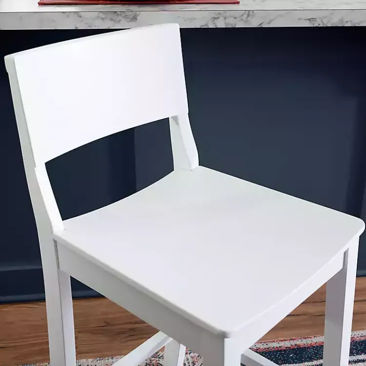 Bar Stools & Counter Height Stools-Kirklands Home Wood Devin Counter Stools, Set of 2 White