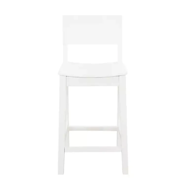 Bar Stools & Counter Height Stools-Kirklands Home Wood Devin Counter Stools, Set of 2 White