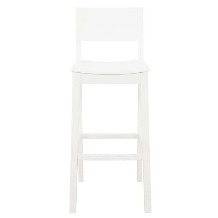 Bar Stools & Counter Height Stools-Kirklands Home Wood Devin Bar Stools, Set of 2 White