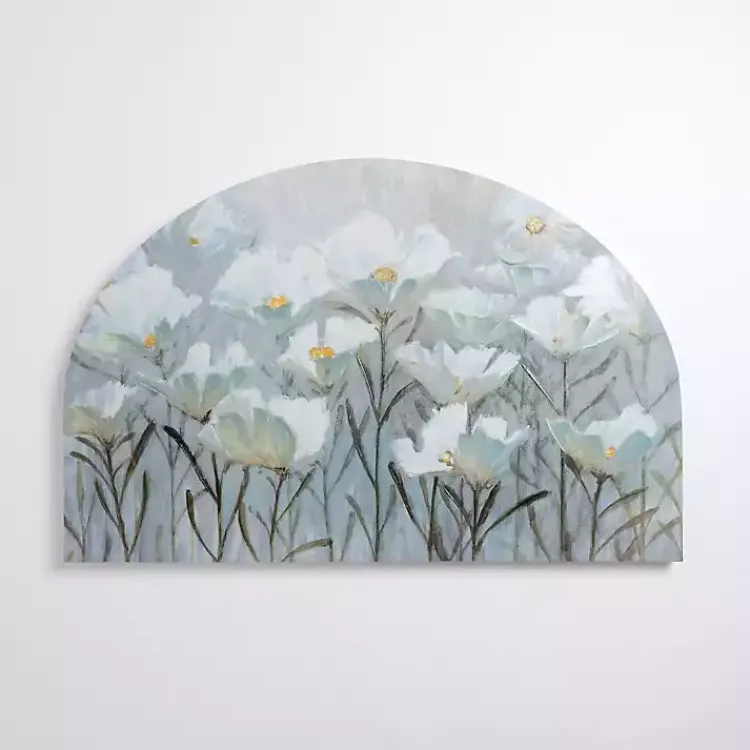 Canvas Art-Kirklands Home Blue and White Florals Arched Canvas Art Print