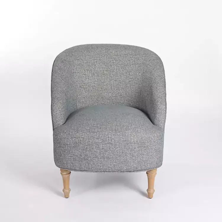 Accent Chairs-Kirklands Home Maria Curved Accent Chair Blue