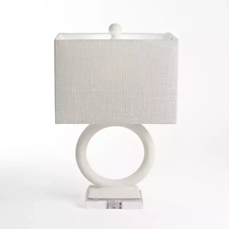 Table Lamps-Kirklands Home Open Circle Table Lamp Ivory