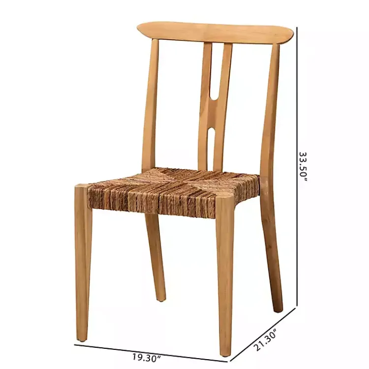 Dining Chairs-Kirklands Home Modern Bohemian Wishbone Dining Chairs, Set of 2 Tan