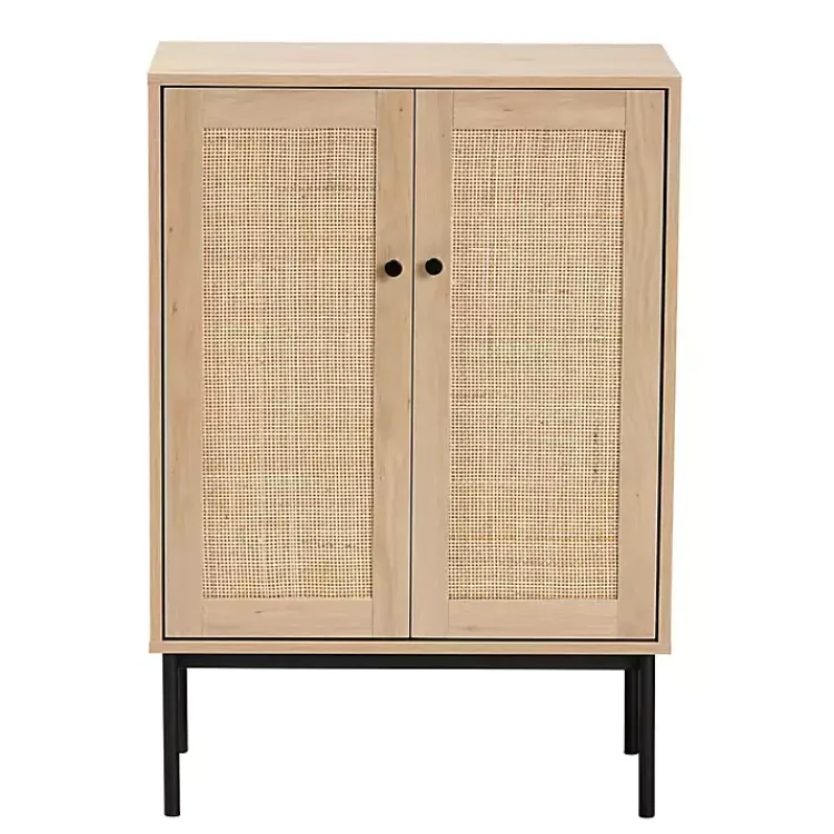 Cabinets & Sideboards-Kirklands Home Modern Natural Wood Rat Cabinet Tan