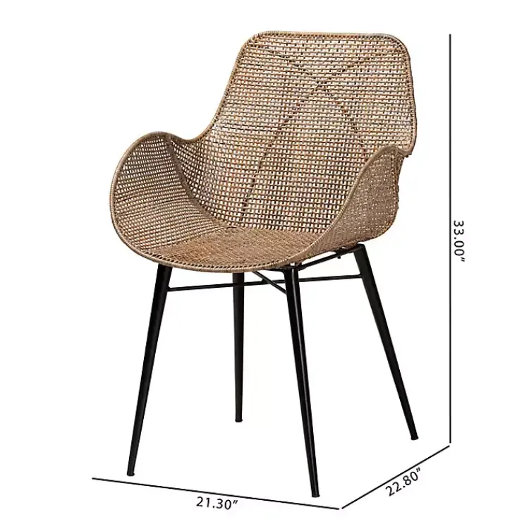 Dining Chairs-Kirklands Home Graywashed Metal Flared Dining Chairs, Set of 2 Brown