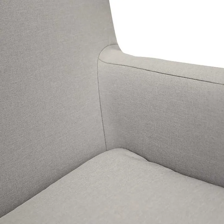 Accent Chairs-Kirklands Home Emma Oatmeal Upholstered Accent Chair Ivory