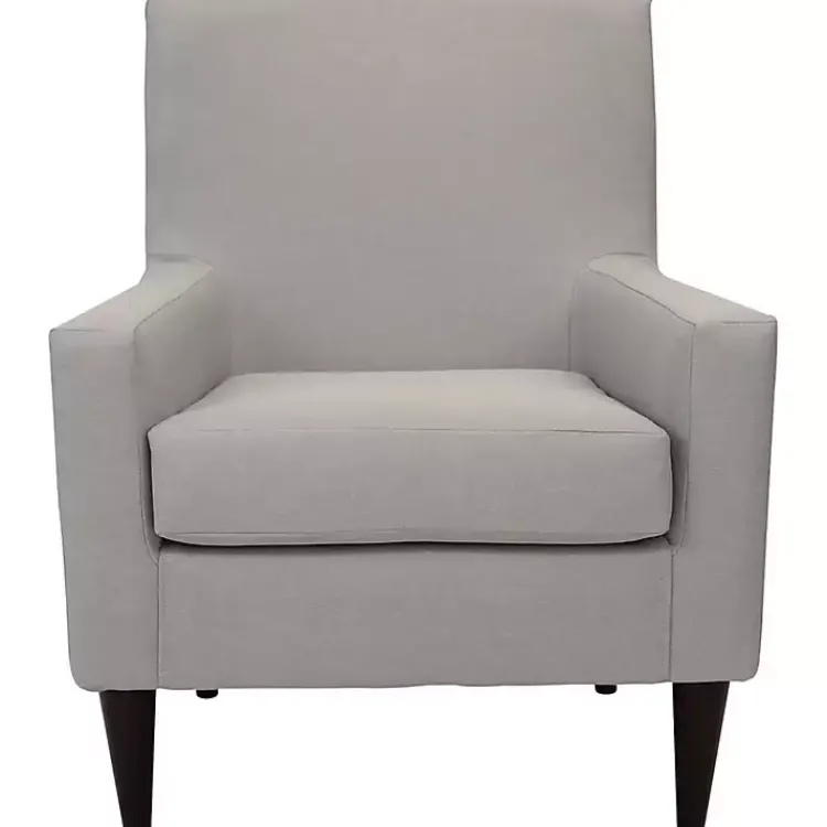 Accent Chairs-Kirklands Home Emma Oatmeal Upholstered Accent Chair Ivory
