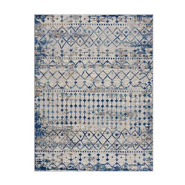 Area Rugs-Kirklands Home Moroccan Area Rug, 7x9 Blue