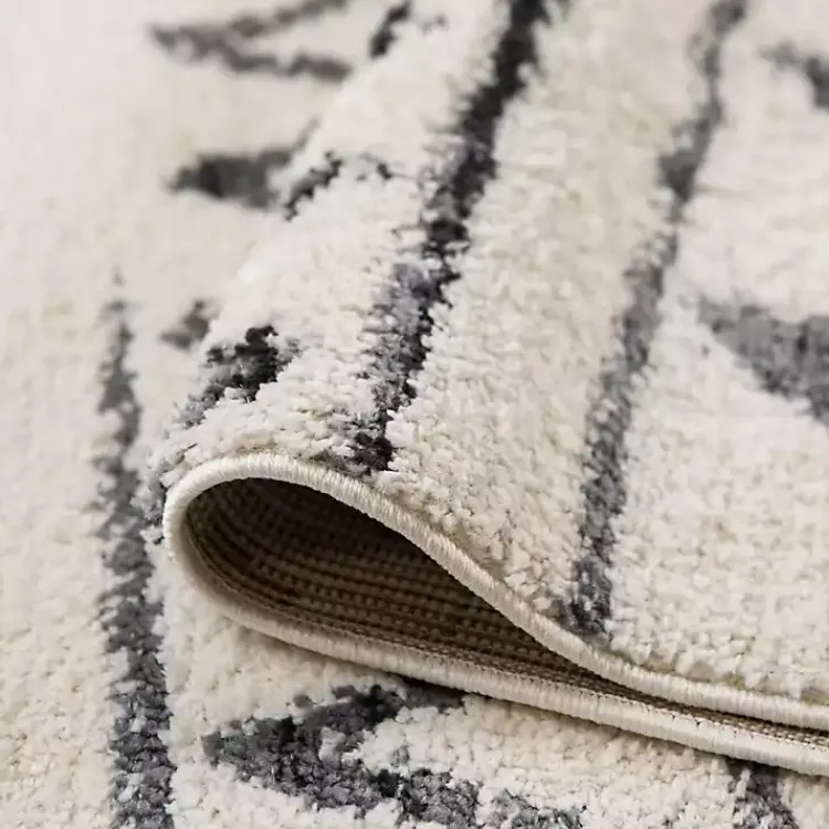 Area Rugs-Kirklands Home Cream Boho Striped Area Rug, 5x8 Ivory