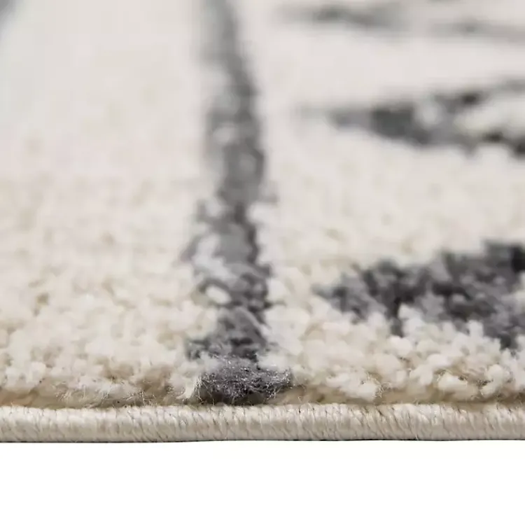 Area Rugs-Kirklands Home Cream Boho Striped Area Rug, 5x8 Ivory