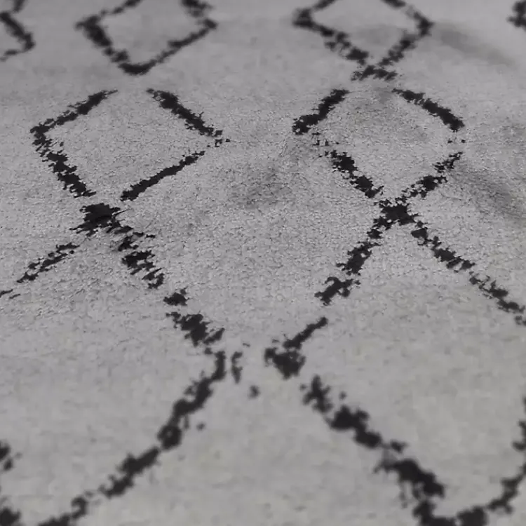 Area Rugs-Kirklands Home Striped Diamond Runner Gray