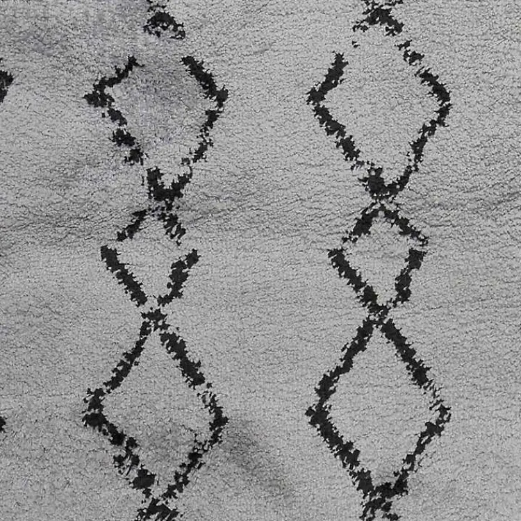 Area Rugs-Kirklands Home Striped Diamond Runner Gray